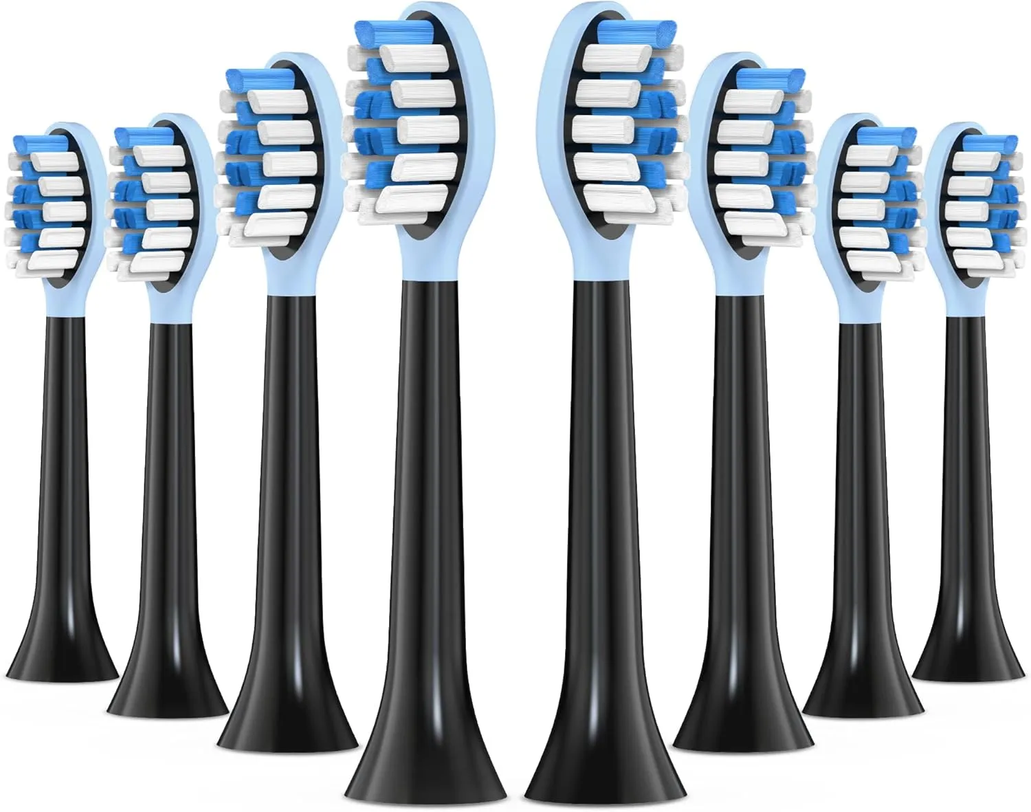 Replacement Toothbrush Heads for Philips Sonicare Electric Toothbrush, 2-in-1 Tongue Cleaner, 8 Pack, Ice Blue,Suitable for Philips Sonicare Heads, C2, C1, C3, W1, W2, W3, G1, G2, G3...