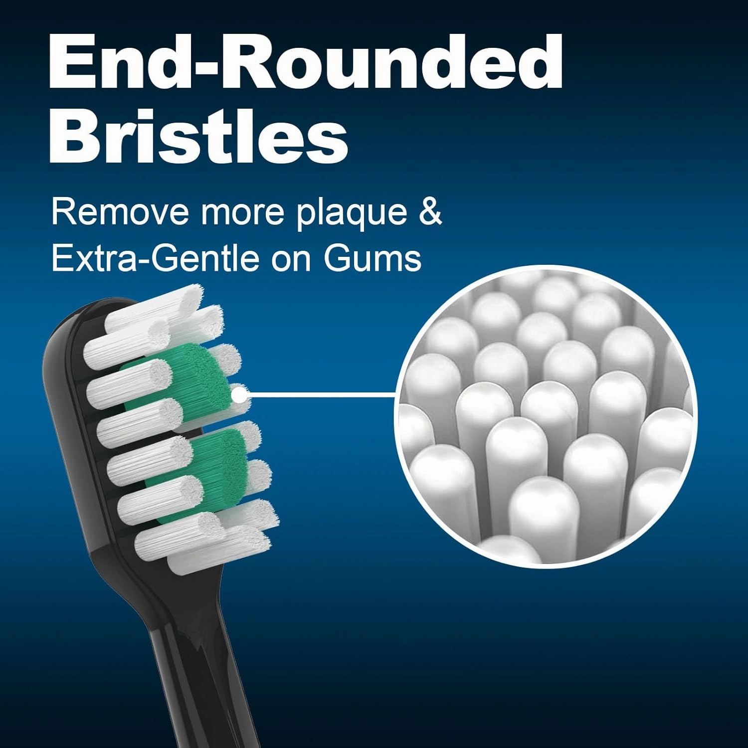 Replacement Toothbrush Heads 10 Pack for AquaSonic icon Electric Toothbrush,Black