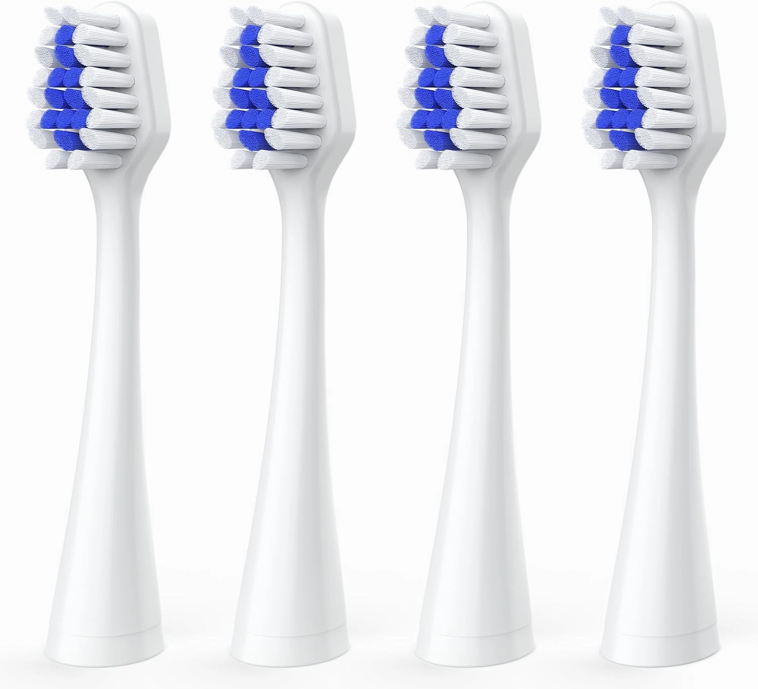 Replacement Toothbrush Heads for Waterpik Complete Care 5.0 Water Pik Complete Care 9.0 CC-01 WP-861 STRB-3WW Sonic Electric Tooth Brush Refill Heads, White, 4 Packs
