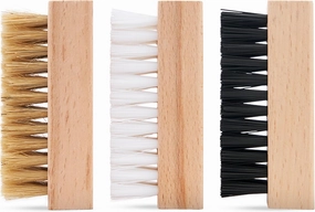 Reshoevn8r Shoe Cleaning Brush Set, 3 Brush Pack - Soft Bristle, Medium -All Purpose, & Hard Bristle Brush - Premium Sneaker Brushes in Three Different Firmness Levels for Top-to-Bottom Clean