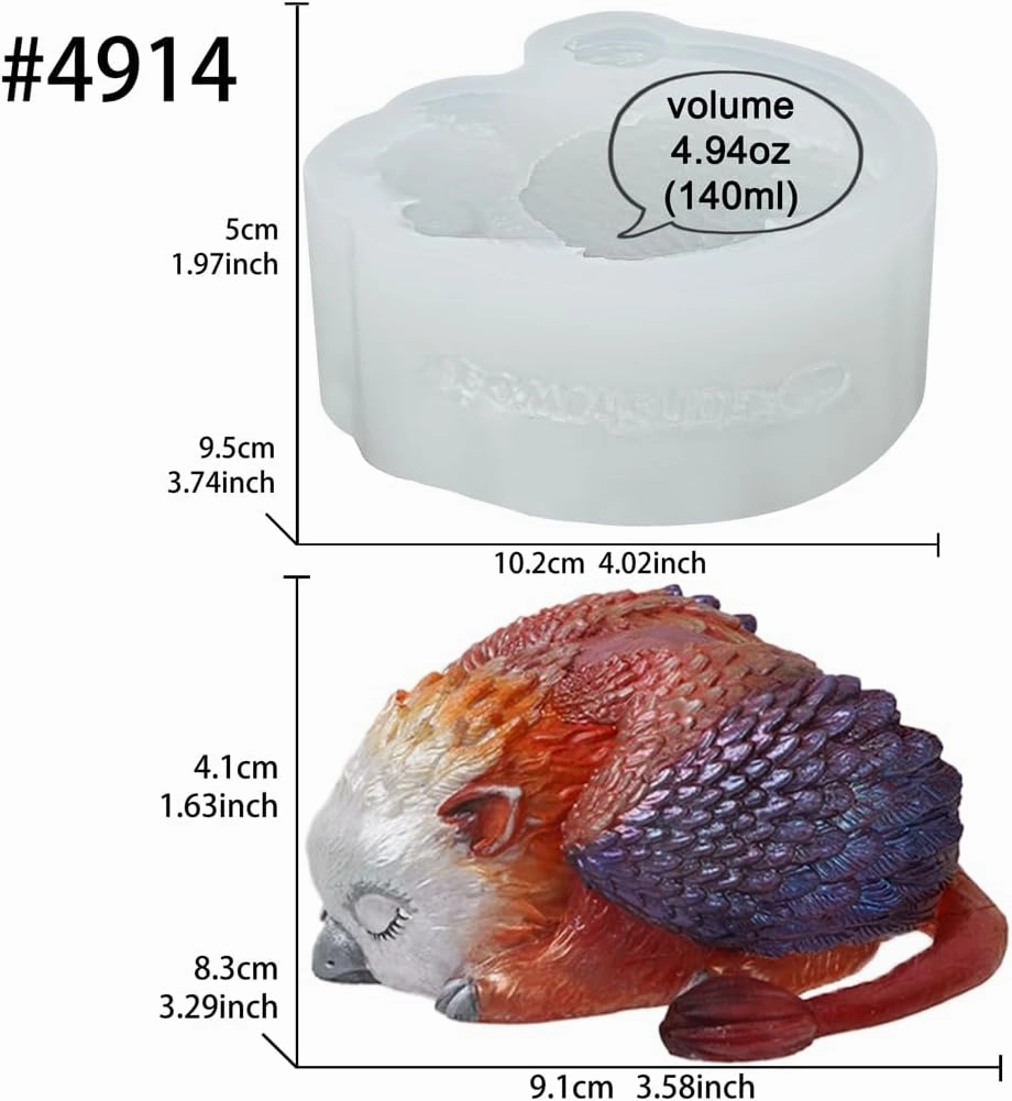 Resin Animal Molds 3D Griffin for Epoxy Plaster Crafts