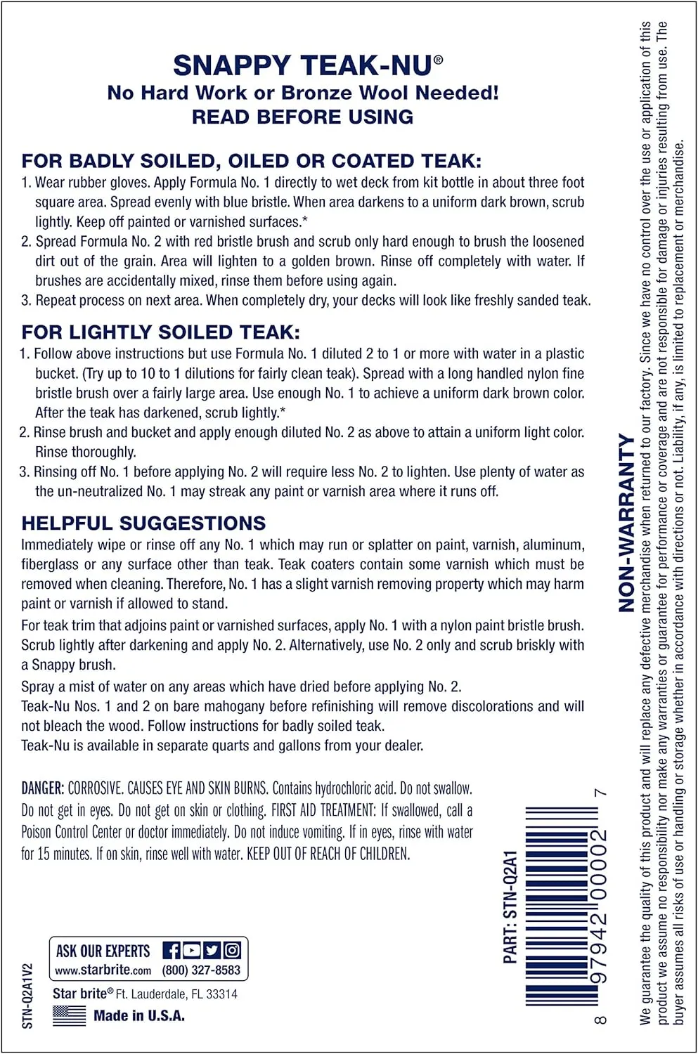 Restore & Renew Weathered, Gray Teak & Other Fine Wood Professional Strength - For That Freshly Sanded Look