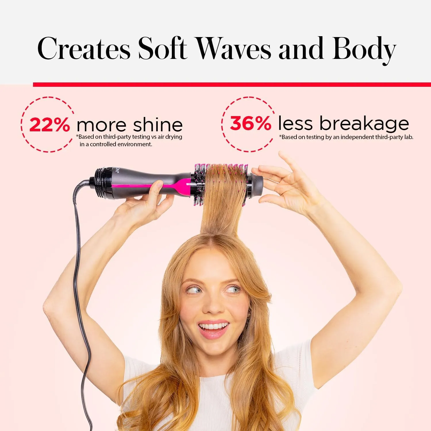 REVLON One-Step Volumizer Hair Dryer and Styler, Improved Motor for Less Frizz, More Shine, and Reduced Heat Damage for Salon Style Round Brush for Blowout, Black (Amazon Exclusive)