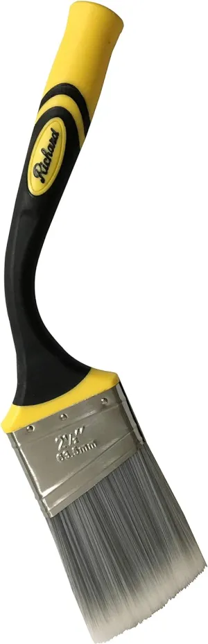Richard 80833 Goose Neck Angular Paint Brush with Flexible Soft Grip Handle, 2-1/2"