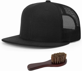 Richardson 511 Wool Blend Flatbill Trucker Cap Bundle with THP Hat & Clothing Brush