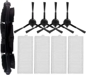 Robotic Vacuum Cleaner Roller Main Side Brush Hepa Filter Parts Accessories Replacement，Compatible for TCL，Compatible for SWEEVA， 6000 6500