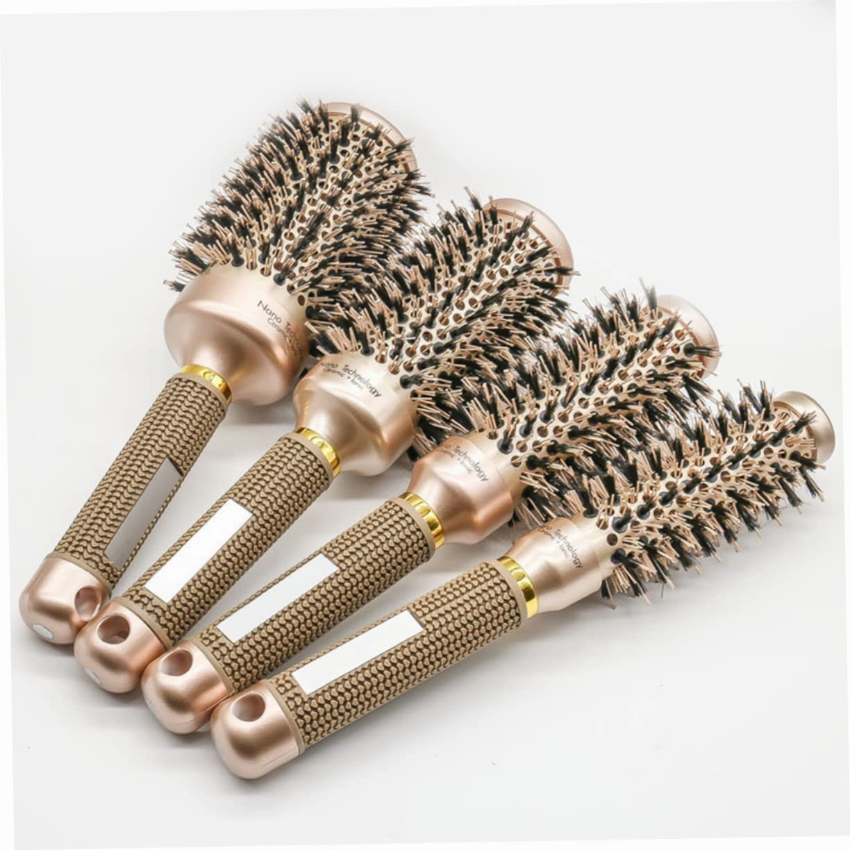 Roller Round Hair Brush Hair Comb for Men Natural Hair Brush Anti-static Curling Comb Natural Boar Bristle Hair Brush Round Brush for Blow Drying Hair Straightener Massage Comb Man