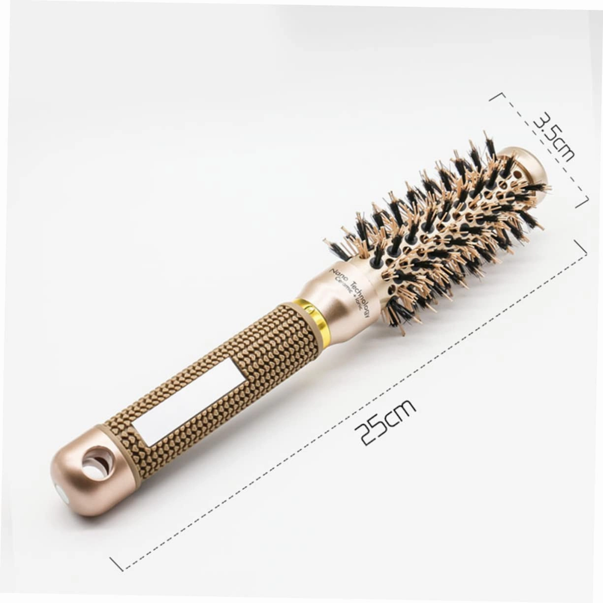 Roller Round Hair Brush Hair Comb for Men Natural Hair Brush Anti-static Curling Comb Natural Boar Bristle Hair Brush Round Brush for Blow Drying Hair Straightener Massage Comb Man