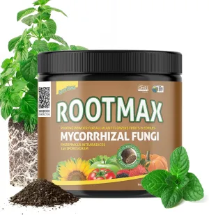 RootMax - Mycorrhizal Fungi (200 g/7.05 oz) | Rooting Powder for All Plants, Trees, Flowers & Edibles | Direct to Root Inoculant | Treats 40  Plants