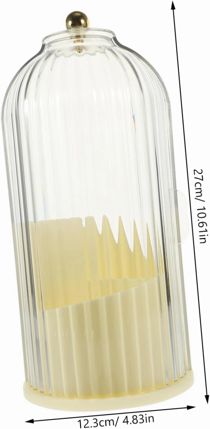 Rotating Makeup Brush Holder Clear Table Organizer with Transparent Lid Stable Capacity Storage for Brushes Pens and Eyebrow Pencils for Vanity and Desktop Use