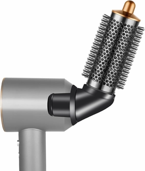 Round Brush Attachment for Dyson Airwrap with Adaptor for Dyson Hair Dryer Accessories, Transform Blow Dryer Into Round Volumizing Brush for Smooth Volumize Hair and Add Volume