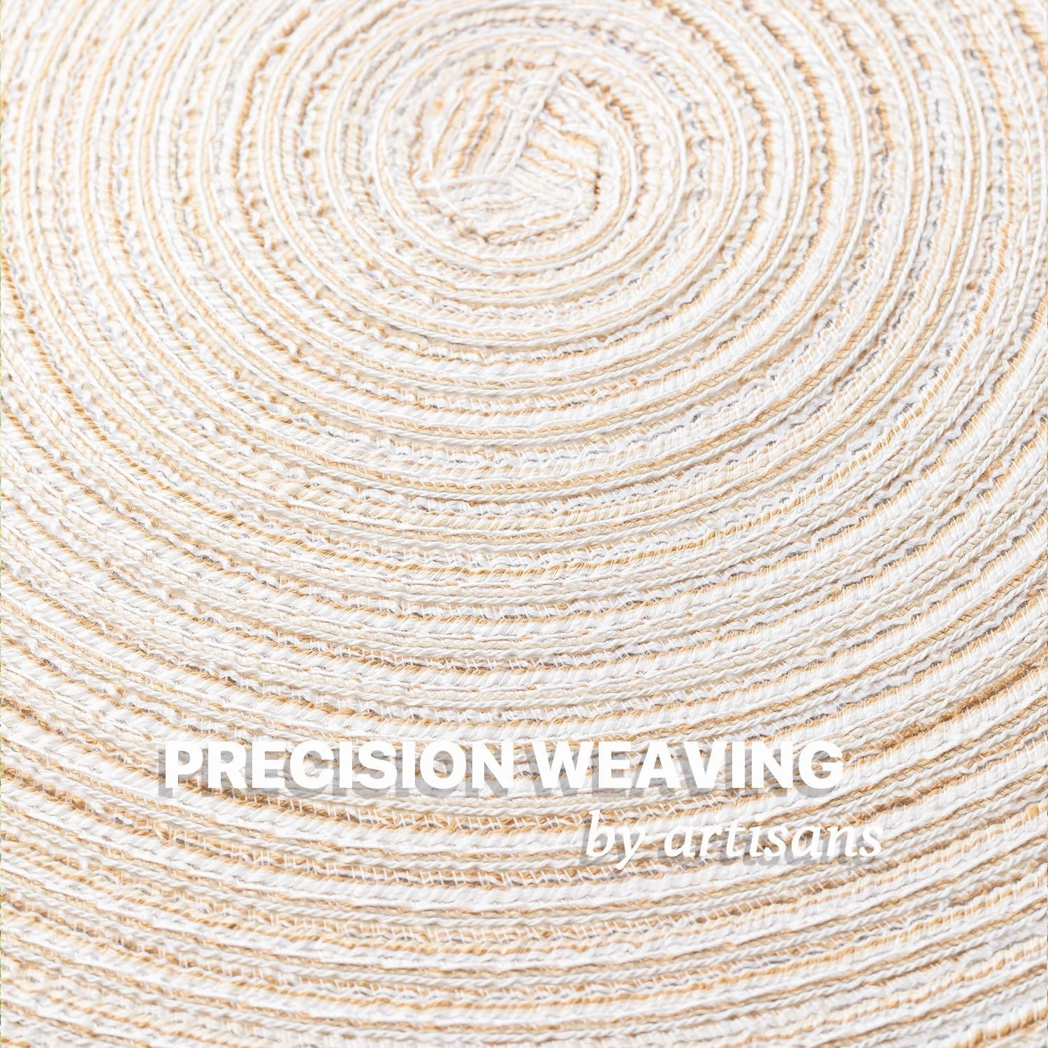 Round Placemats Set of 8 Woven Placemats Washable Braided Table Mats for Dining Table Heat Resistant Non-Slip Circle Place Mats(Cream)