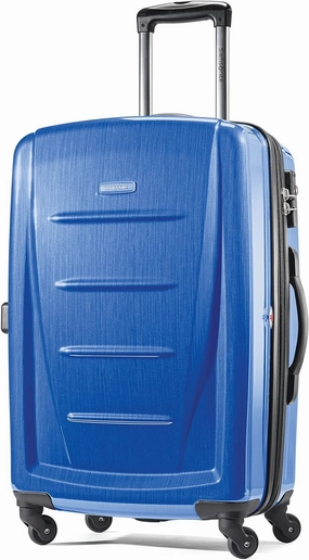 Samsonite Winfield 2 Hardside Expandable Luggage with Spinner Wheels, Checked-Medium 24-Inch, Nordic Blue