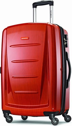 Samsonite Winfield 2 Hardside Expandable Luggage with Spinner Wheels, Orange, Checked-Medium 24-Inch