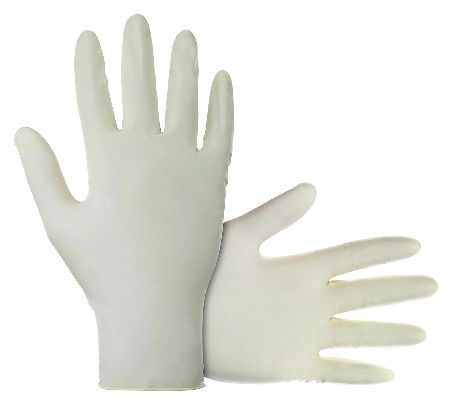 SAS Safety 650-1003 Dyna Grip Powder-Free Premium Latex Disposable Gloves, 7 Mil, Large, 100 Count , White