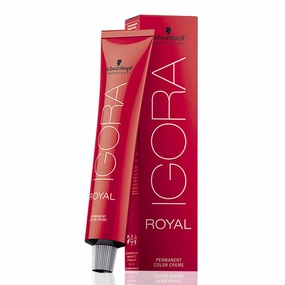 Schwarzkopf Igora Royal 7-4 Medium Blonde Beige Permanent Hair Color and M Hair Designs Tint Brush (Bundle 2 items)