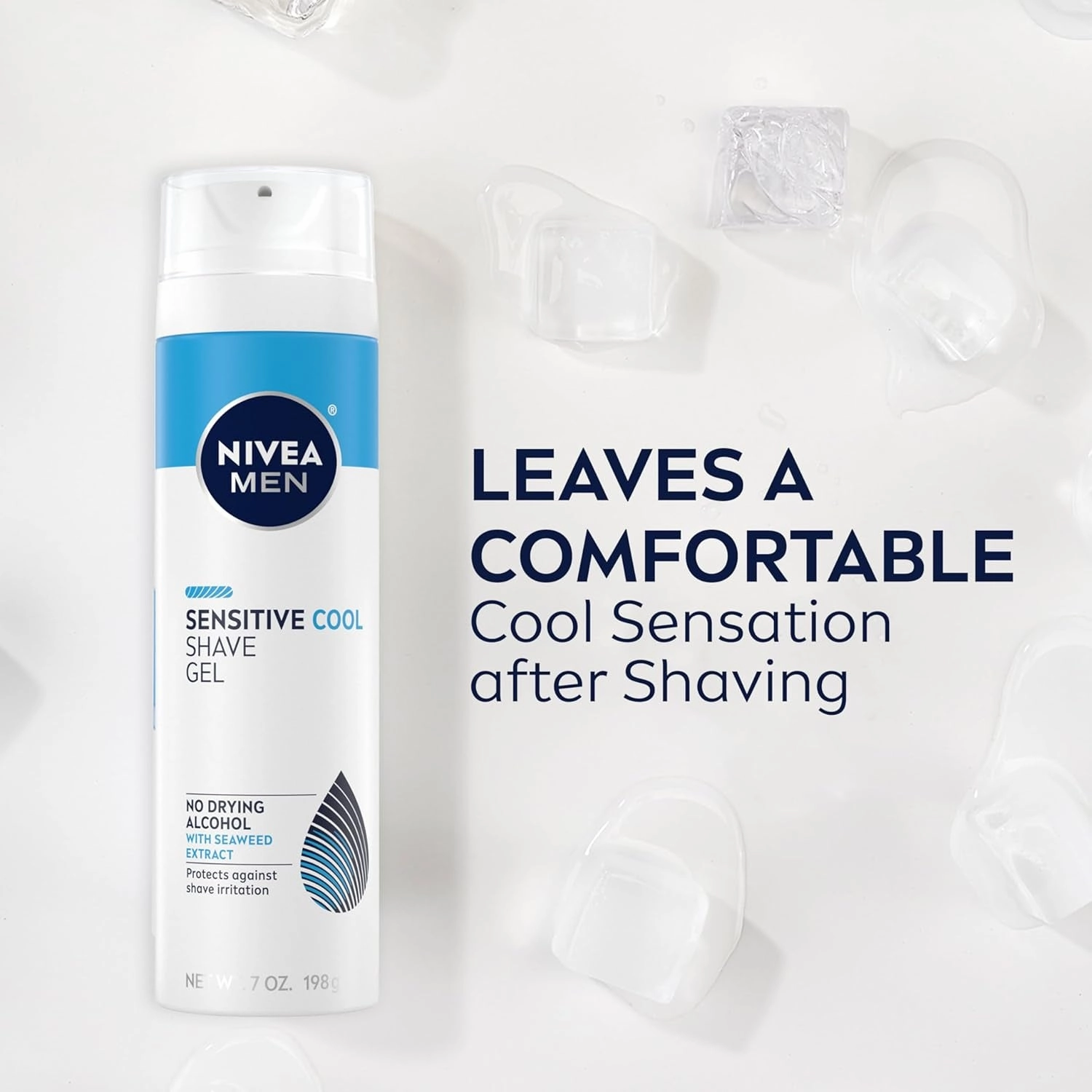 Sensitive Cooling Shave Gel with Chamomile and Seaweed Extracts, 3 Pack of 7 Oz Cans