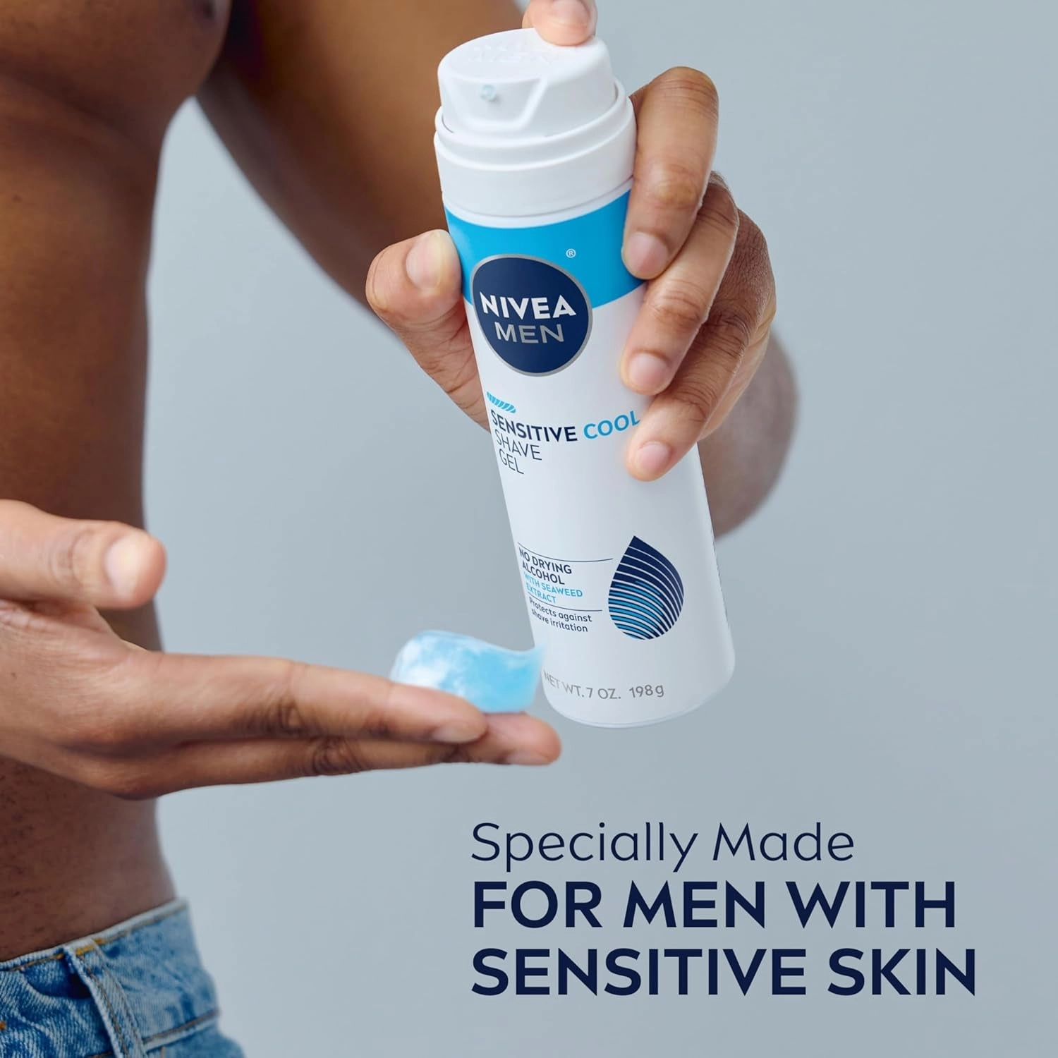 Sensitive Cooling Shave Gel with Chamomile and Seaweed Extracts, 3 Pack of 7 Oz Cans