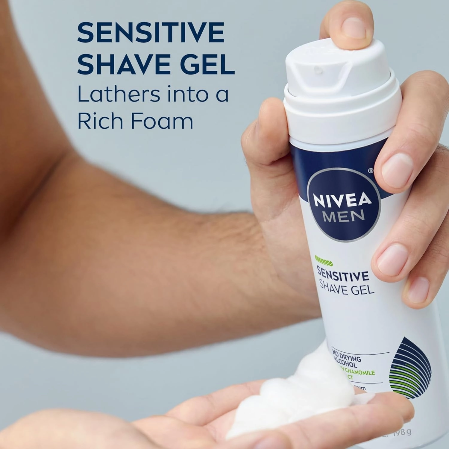 Sensitive Shave Gel with Vitamin E, Soothing Chamomile and Witch Hazel Extracts, No Drying Alcohols, 3 Pack of 7 Oz Cans