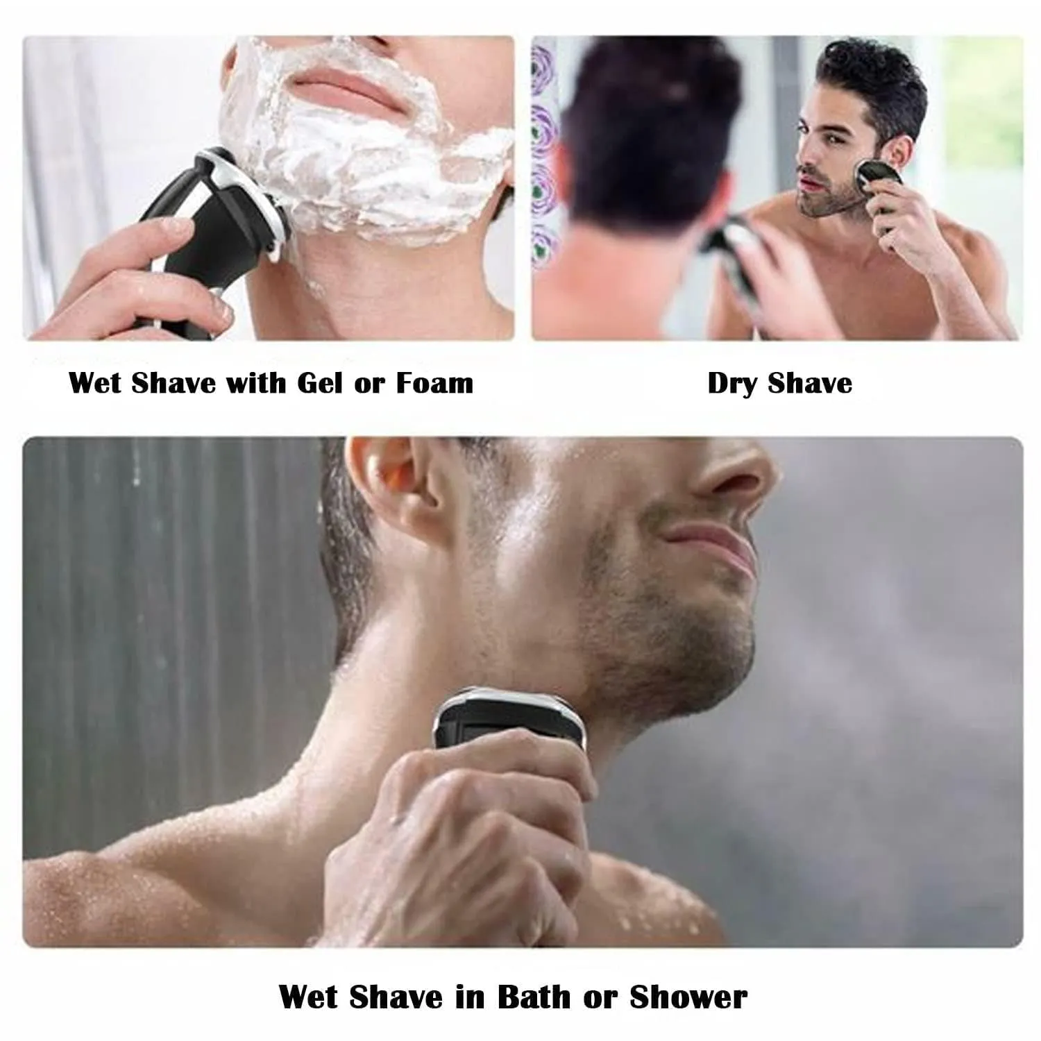 SH60 Replacement Heads Blades Compatible with Philips Shaver S6000 Series, SH60 Shaving Replacement Heads for Electric Razors Series 6000 S6810, S6820, S6850, S6880/81 S6810 W/Cleaning Brush