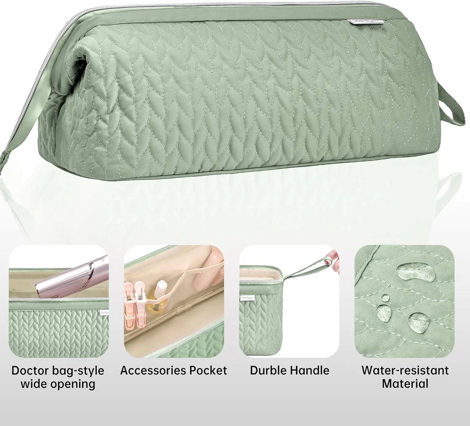 Shark Flex Style Case for Airwrap Hair Dryer Brush Revlon Hair Tools Travel Bag Carrying Case Flat Curling Iron Organizer (Sage Green)