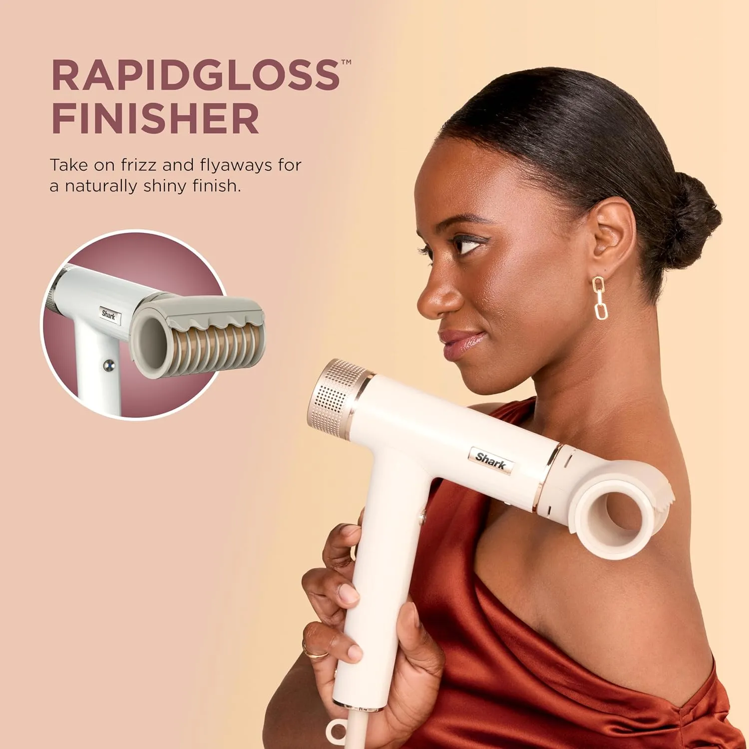 Shark Hair Dryer | SpeedStyle | No Heat Damage Hair Styling Tool | 3 Styling Tools Included | Portable & Powerful Blow Dryer | Best for Straight & Wavy Hair | Silk | HD331