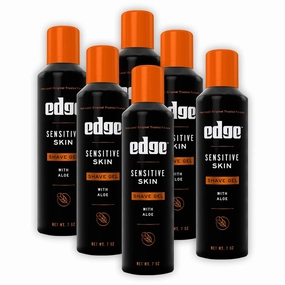 Shaving Gel for Men, Sensitive Skin with Aloe, (6 Pack) - Shave Gel for Men That Moisturizes, Protects and Soothes to Help Reduce Skin Irritation