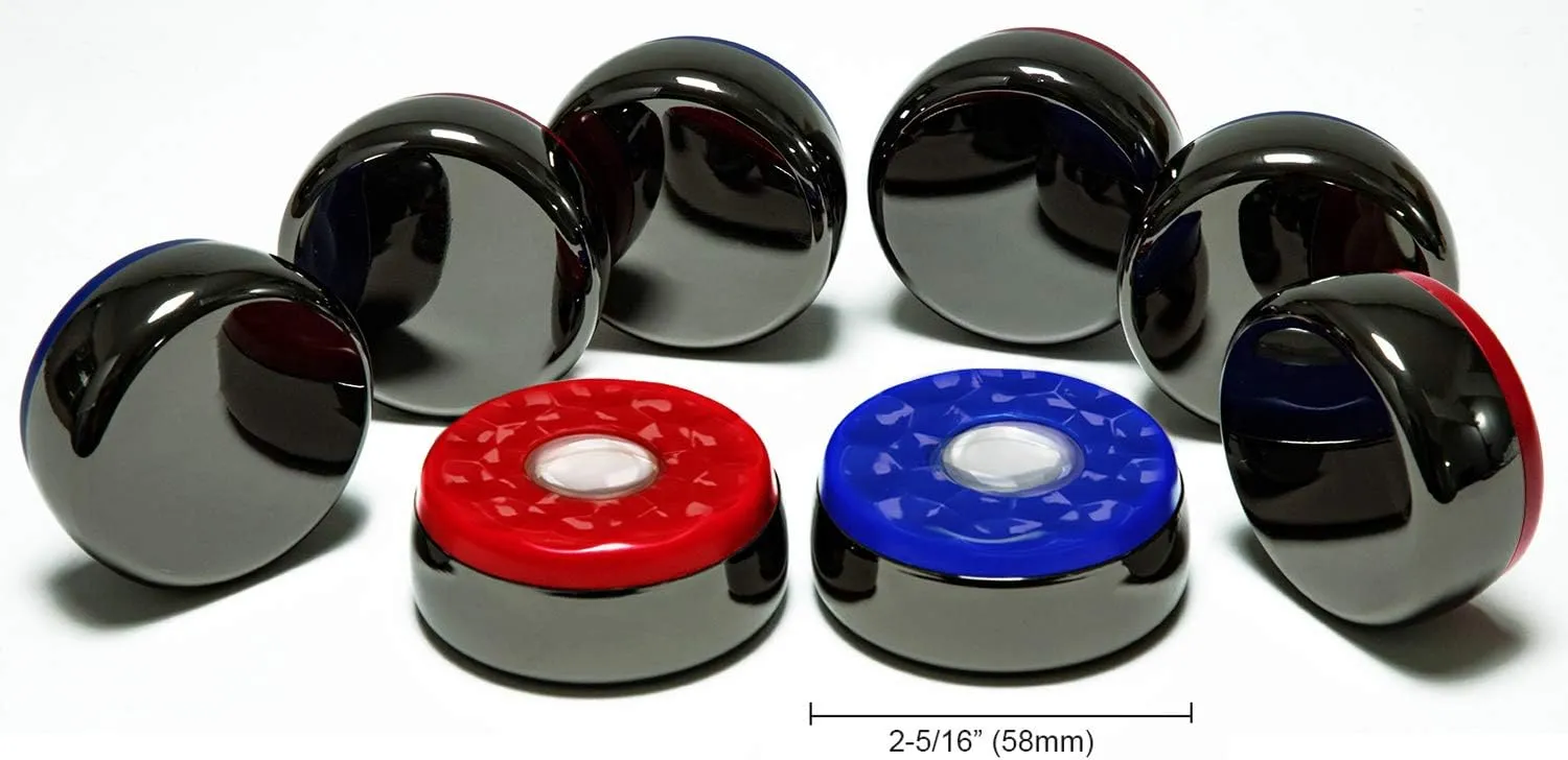 Shuffleboard Pucks w/ 2 Cans Shuffleboard Wax, Mini Dustpan and Brush for Shuffleboard Table, Complete Shuffleboard Accessories Bundle