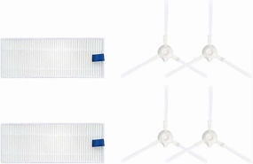 Side Brush Hepa Filter Mop Pad Parts. Compatible with Puppyoo R30.Vacuum Cleaner Parts(Set B)