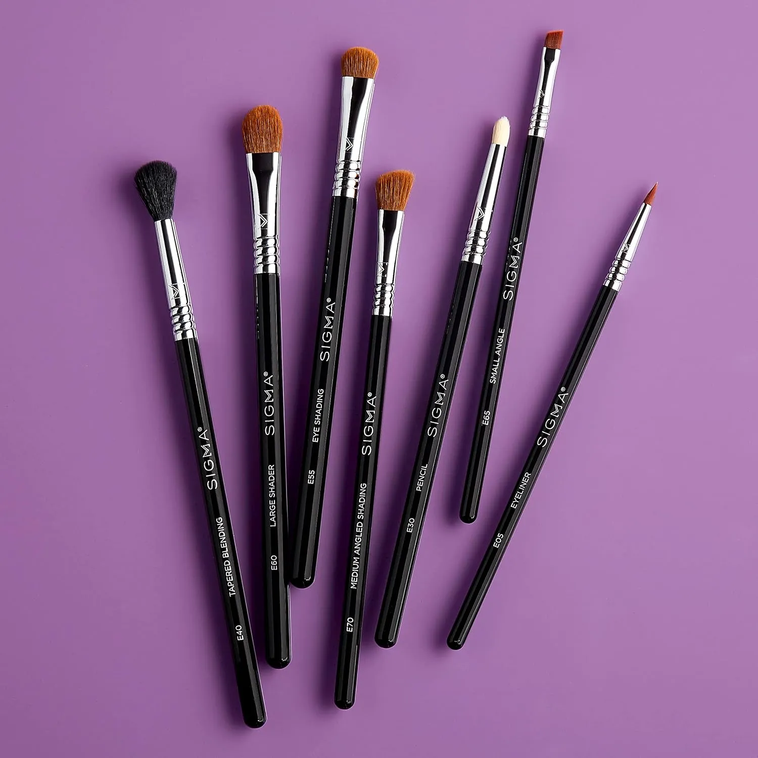 Sigma Beauty Professional E70 Medium Angled Shading Brush – Professional Eye Makeup Brush with SigmaTech® Fibers for Blending, Highlighting and Eyeshadow Color Application (1 Brush)