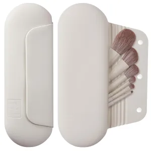 Silicone Makeup Brush Holder Travel Cosmetic Bag：Soft Portable Cosmetic Face Brushes Holder with Upgrade Anti-Fall Out Magnetic Closure, Large Travel Makeup Brush Case - Starlight