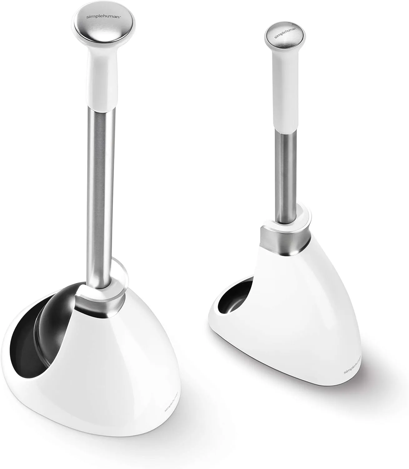 simplehuman Plunger and Toilet Brush Bundle, White