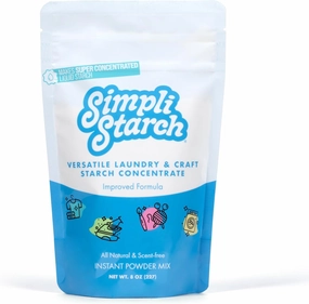 Simpli Starch® Instant Concentrate Powder For Laundry, Ironing, Refill For Liquid Starch & Non-Aerosol Spray Starch. Use in Your Washer, Wrinkle Release. Ideal For Arts & Crafts Projects - 8oz (1)
