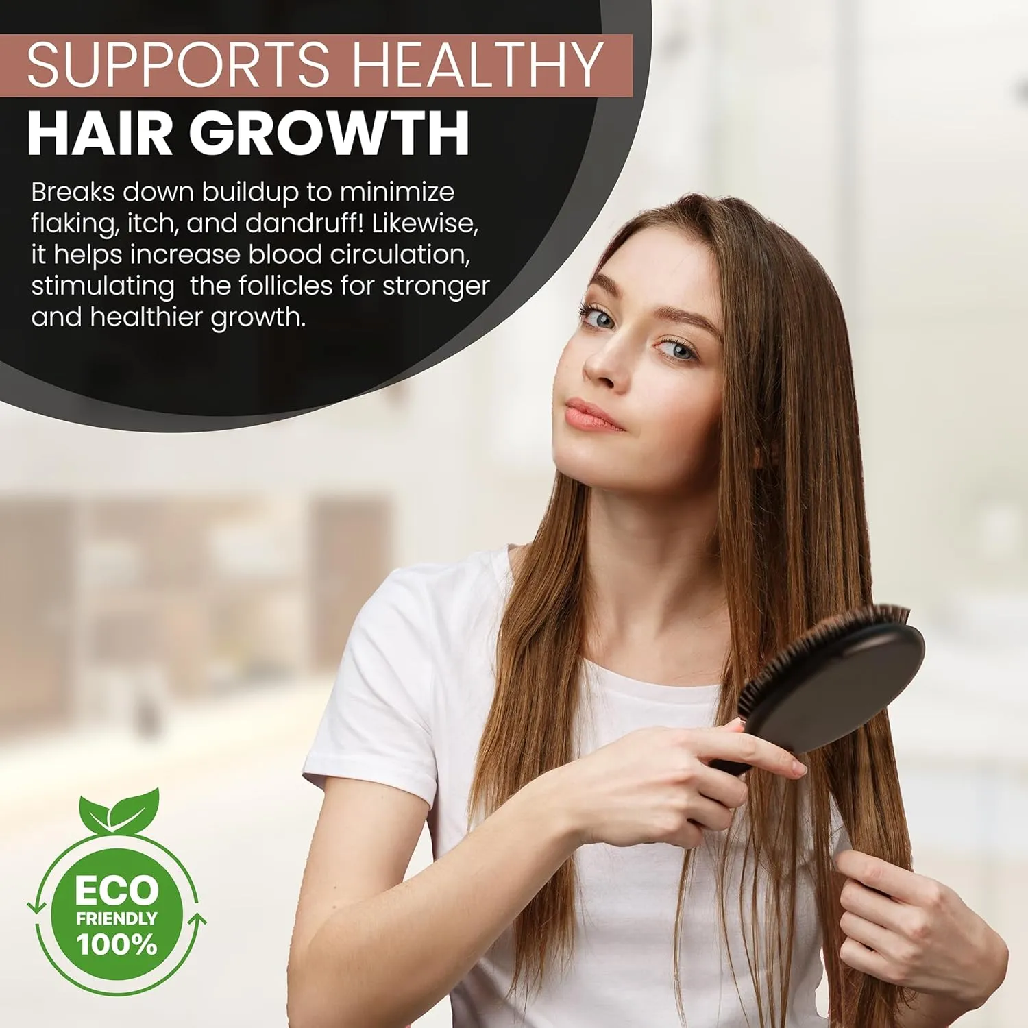 Since 1869 Hand Made In Germany - Nylon and 100% First Cut Boar Bristle Brush Suitable For Normal to Thick Hair - Gently Detangles, No Pulling or Split Ends - Softens Improves Texture, (Medium)
