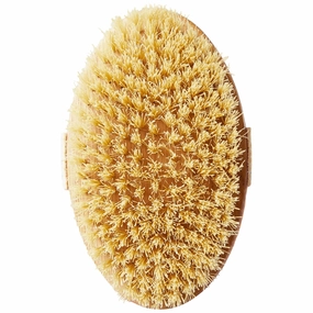 Skin Gym Round Bamboo Dry Brush for Body, Featuring Gentle Bristles and Bamboo Handle for Enhanced Skincare Product Application, Body Scrubber Exfoliator