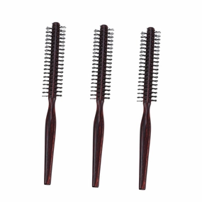 SOIMISS Pear Wood Curling Comb Detangler Brush for Curly Hair Scalp Massaging Hair Brush 3pcs Set