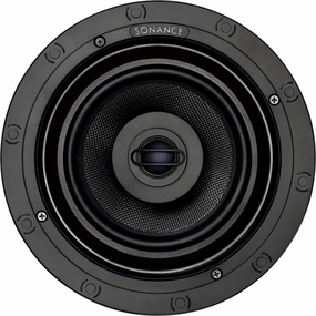 Sonance 93014 Model VP66R Visual Performance Series Medium Round in Ceiling Speakers (Pair), 5 Watts Minimum/140 Watts Maximum Power Handling, 1" (25mm) Powder-Coated Aluminum Dome Tweeter