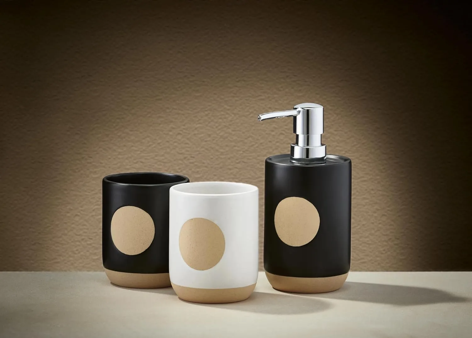 Spot Toothbrush Holder Accessories Black Material: Stoneware