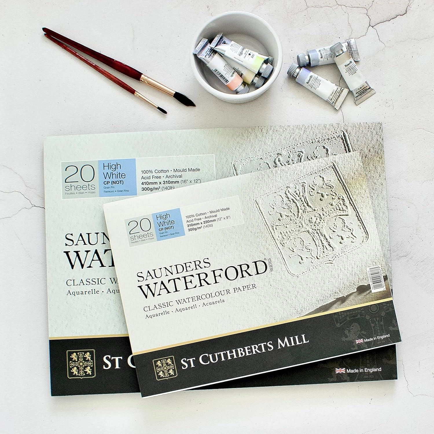 St Cuthberts Mill Saunders Waterford White Paper Not (CP) Block 310 x 230 mm