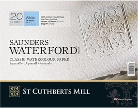 St Cuthberts Mill Saunders Waterford White Paper Not (CP) Block 310 x 230 mm