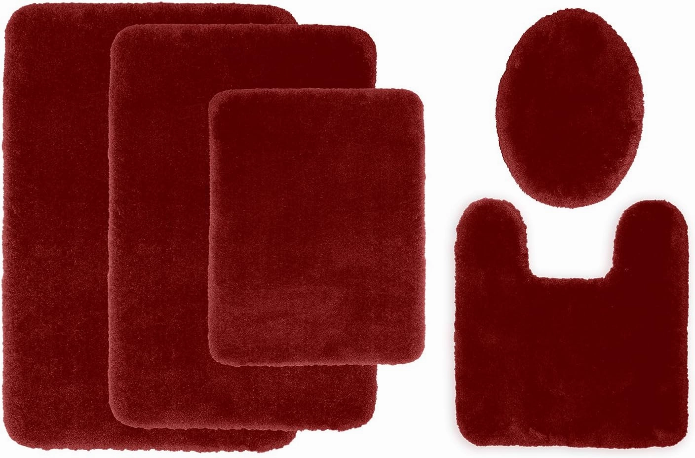 STAINMASTER TruSoft Luxurious Contour Bath Rug, 20-By-24 Inch Cherry