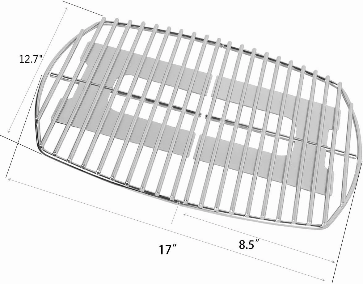 Stanbroil Stainless Steel Grill Cooking Grates for Weber Q1000 Series, Q1200, Q1400 Gas Grill, Replacement for Weber 7644 - Set of 2