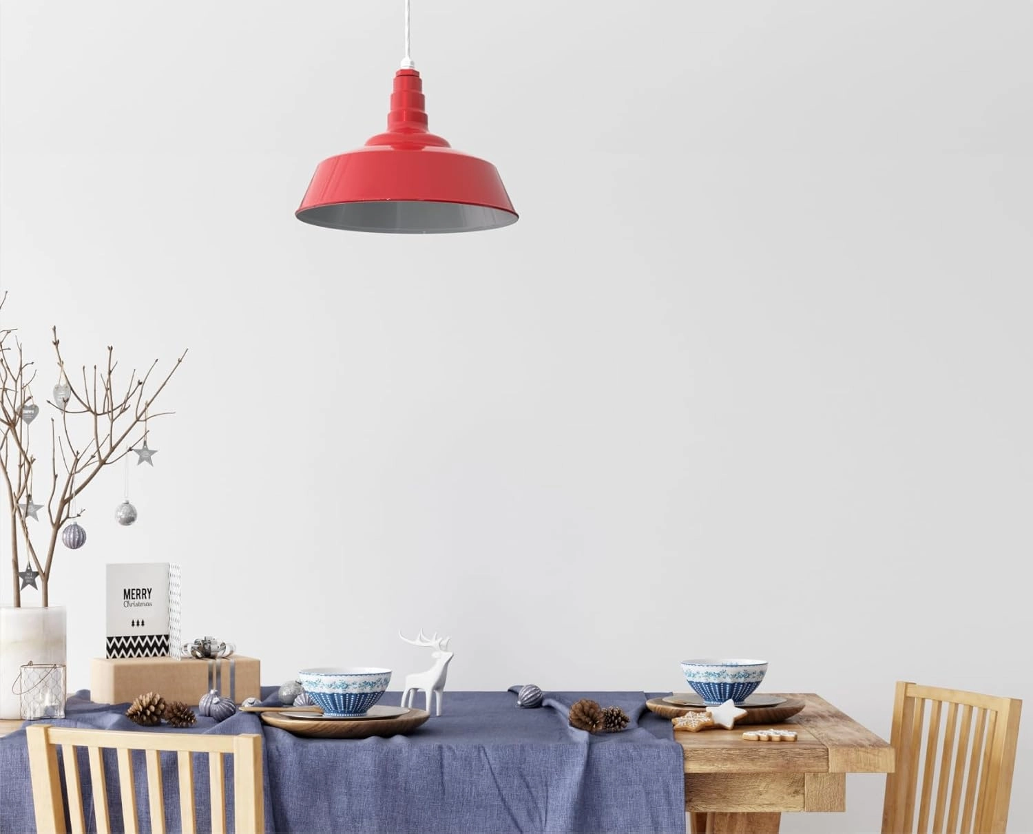 Steel Lighting Co. Redondo Barn Light | Outdoor Wall Mounted | 20 inch Dome | 16 inch Gooseneck | Large Farmhouse Warehouse Light Made in America | White Exterior/White Interior