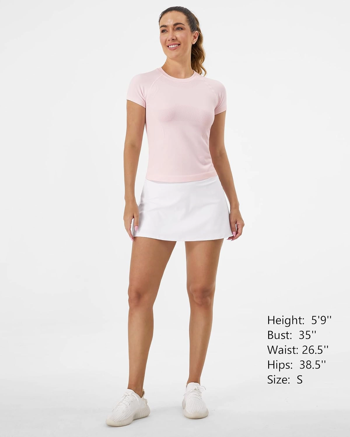 Stelle Women Seamless Workout Tops Short Sleeve Athletic Shirts Breathable Moisture Wicking Tees