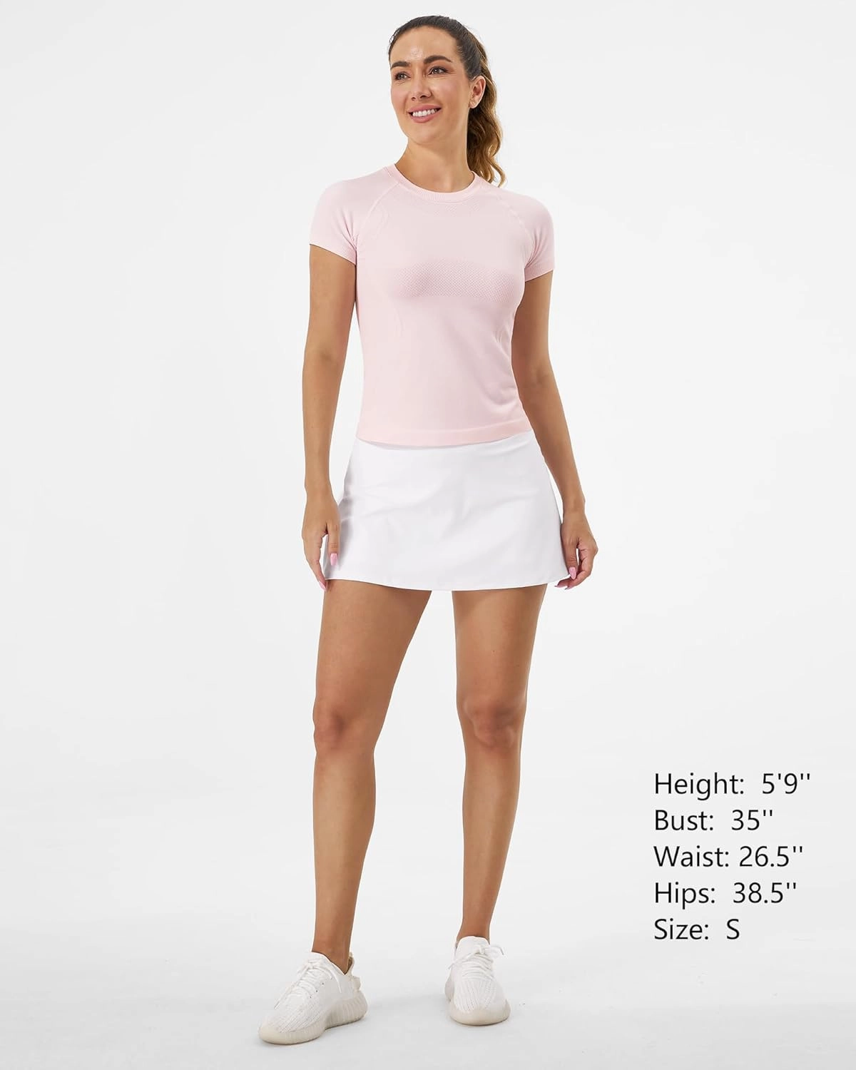Stelle Women Seamless Workout Tops Short Sleeve Athletic Shirts Breathable Moisture Wicking Tees