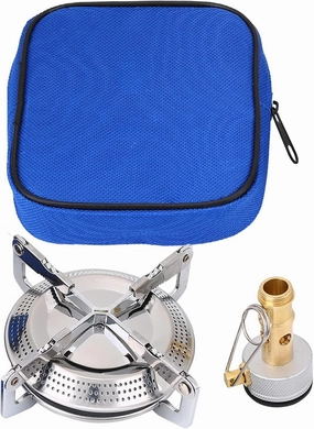 Stove Burner, 18cm/7inch Diameter 8cm/3.1inch Height Camping Stove Titanium Alloy Outdoor Barbecue Cooking Cookware for Backpacking Hiking