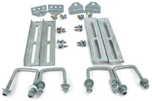Sturdy Built (4) 12" Galvanized Swivel Top Bunk Bracket Kit with Hardware for 3x3 Boat Trailer Crossmember