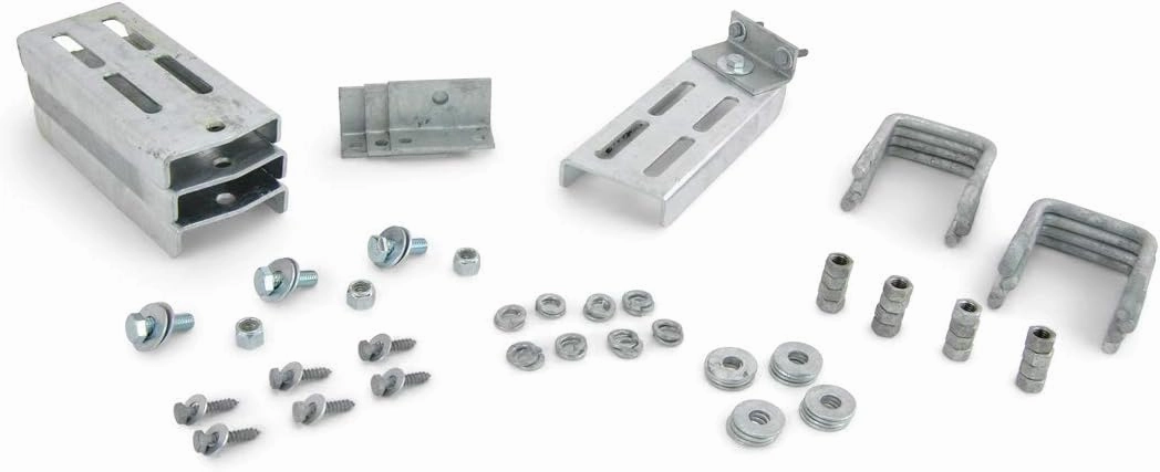 Sturdy Built (4) 10" Galvanized Double U Bolt Swivel Top Bunk Bracket Kit for 3x3 Boat Trailer Crossmember