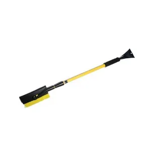 SubZero 5412PBT 54" Pivoting Extendable Snowbroom with 8.5" Pivoting Dual Head with Squeegee and Integrated Ice Scraper (Colors may vary)