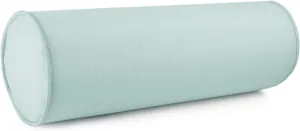Sunbrella Set of 2 Zippered Neck Bolster Pillow, Made with Sunbrella Fabric, Cylinder Pillows, for Couch & Bed, Decorative Round Throw Pillow, Back & Neck Support (Mist)